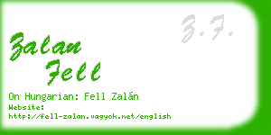 zalan fell business card